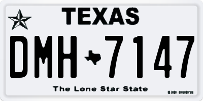 TX license plate DMH7147