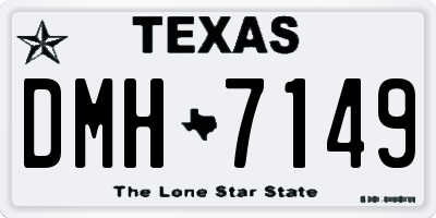 TX license plate DMH7149