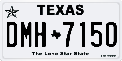TX license plate DMH7150