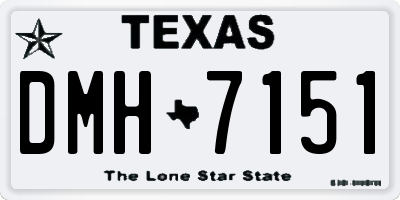 TX license plate DMH7151