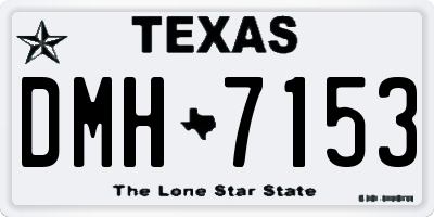 TX license plate DMH7153