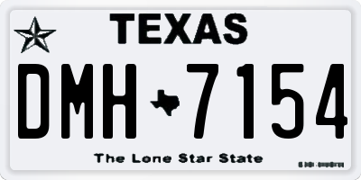 TX license plate DMH7154