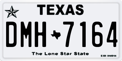 TX license plate DMH7164