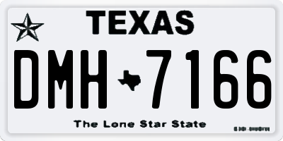 TX license plate DMH7166