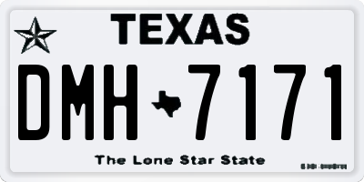 TX license plate DMH7171