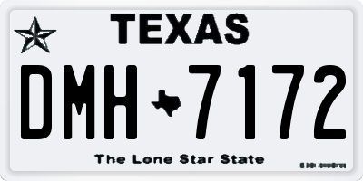 TX license plate DMH7172