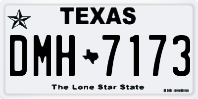 TX license plate DMH7173