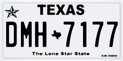 TX license plate DMH7177