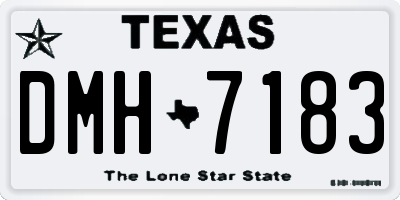 TX license plate DMH7183