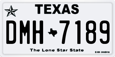 TX license plate DMH7189