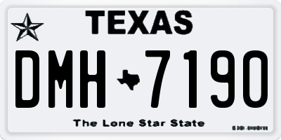 TX license plate DMH7190