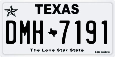 TX license plate DMH7191