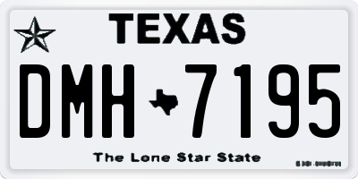 TX license plate DMH7195