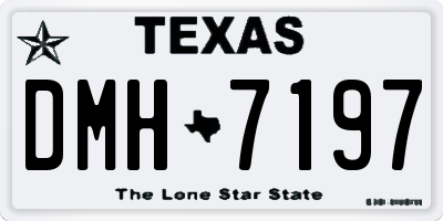 TX license plate DMH7197