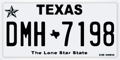 TX license plate DMH7198
