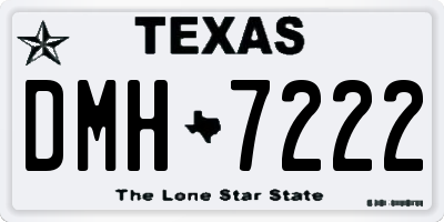 TX license plate DMH7222