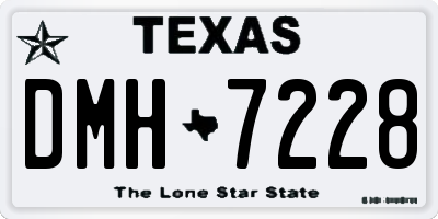 TX license plate DMH7228