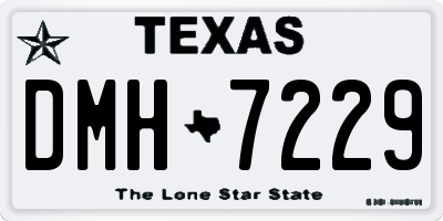 TX license plate DMH7229