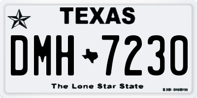 TX license plate DMH7230