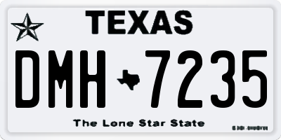 TX license plate DMH7235