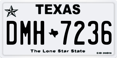 TX license plate DMH7236