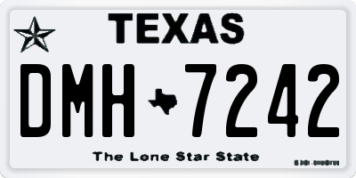 TX license plate DMH7242