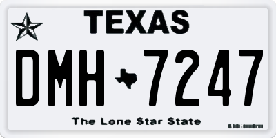 TX license plate DMH7247