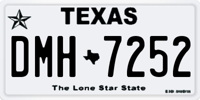 TX license plate DMH7252