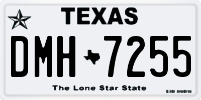 TX license plate DMH7255