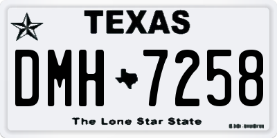 TX license plate DMH7258