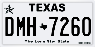 TX license plate DMH7260