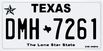 TX license plate DMH7261