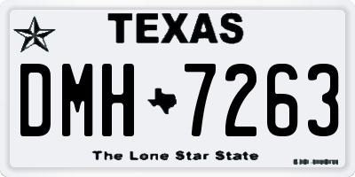 TX license plate DMH7263