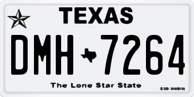 TX license plate DMH7264