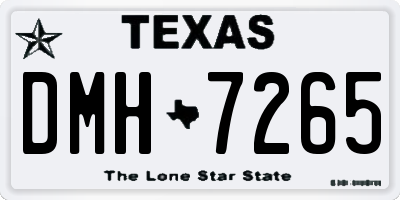 TX license plate DMH7265
