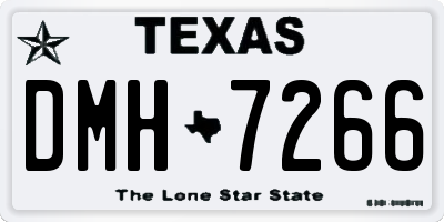TX license plate DMH7266