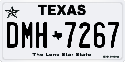 TX license plate DMH7267