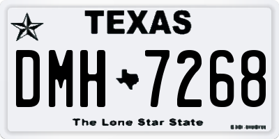 TX license plate DMH7268