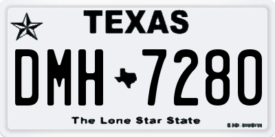 TX license plate DMH7280
