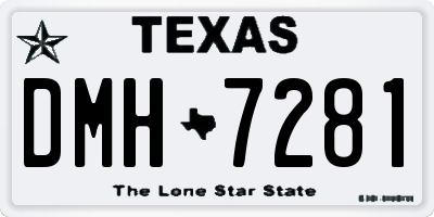 TX license plate DMH7281