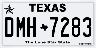TX license plate DMH7283