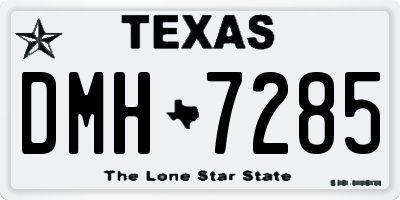 TX license plate DMH7285