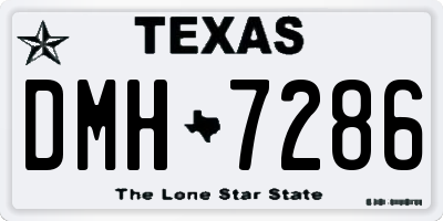 TX license plate DMH7286