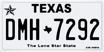 TX license plate DMH7292