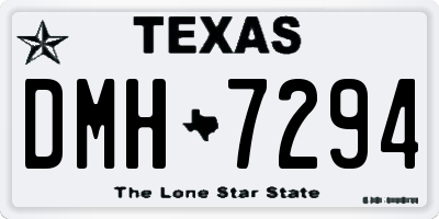 TX license plate DMH7294