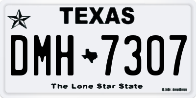 TX license plate DMH7307