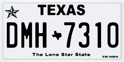 TX license plate DMH7310
