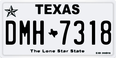 TX license plate DMH7318