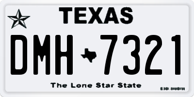 TX license plate DMH7321