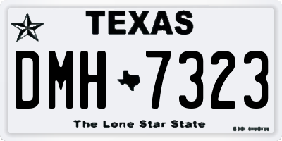 TX license plate DMH7323